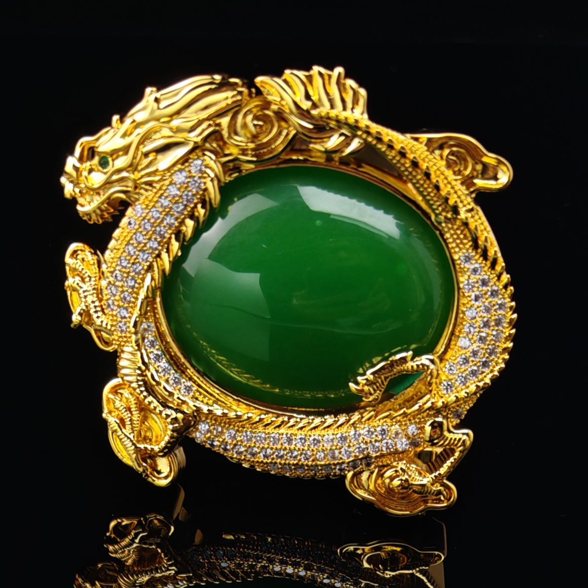 男士龙形镶钻内穿皮带扣头不锈钢平滑扣百搭腰带配件鳄鱼皮腰带