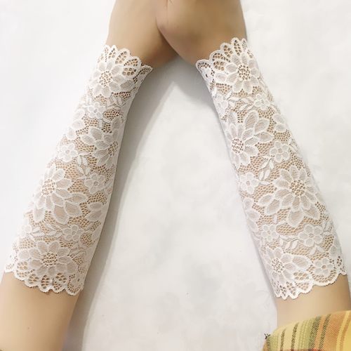 遮疤遮纹身袖套纤碧莱蕾丝女四季