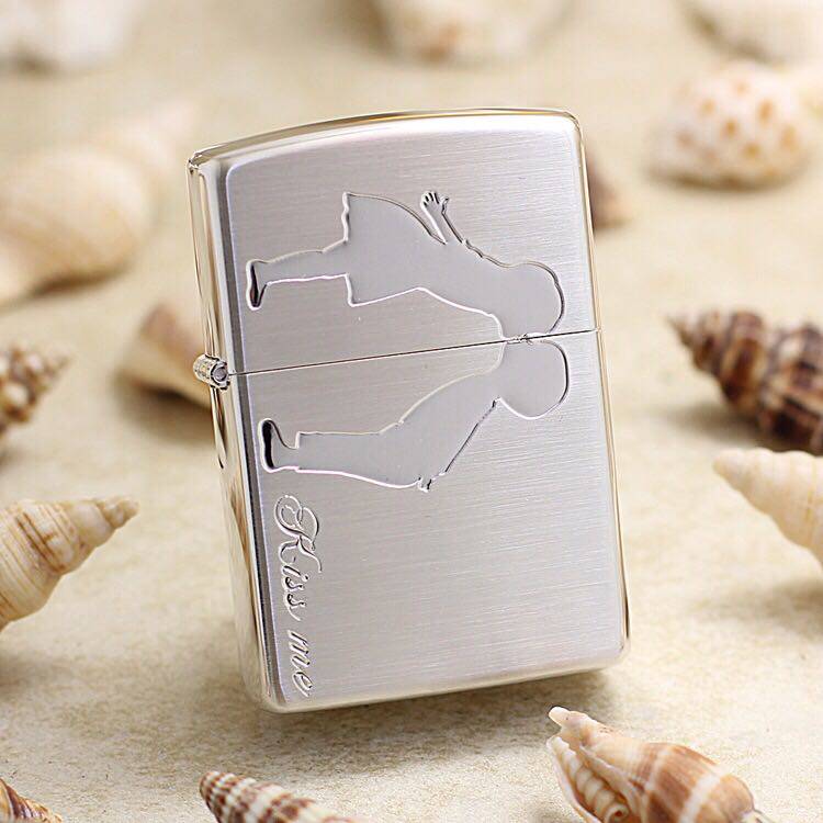 zippo打火机正版ZBT-3-138a情人节礼物一吻定情男士zppo原装正品