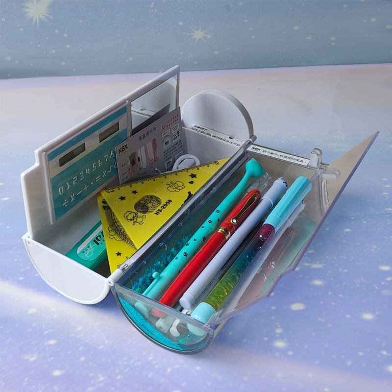 文具盒男孩款套盒10岁五年级男生黑科技网红男童智能带密码锁流沙