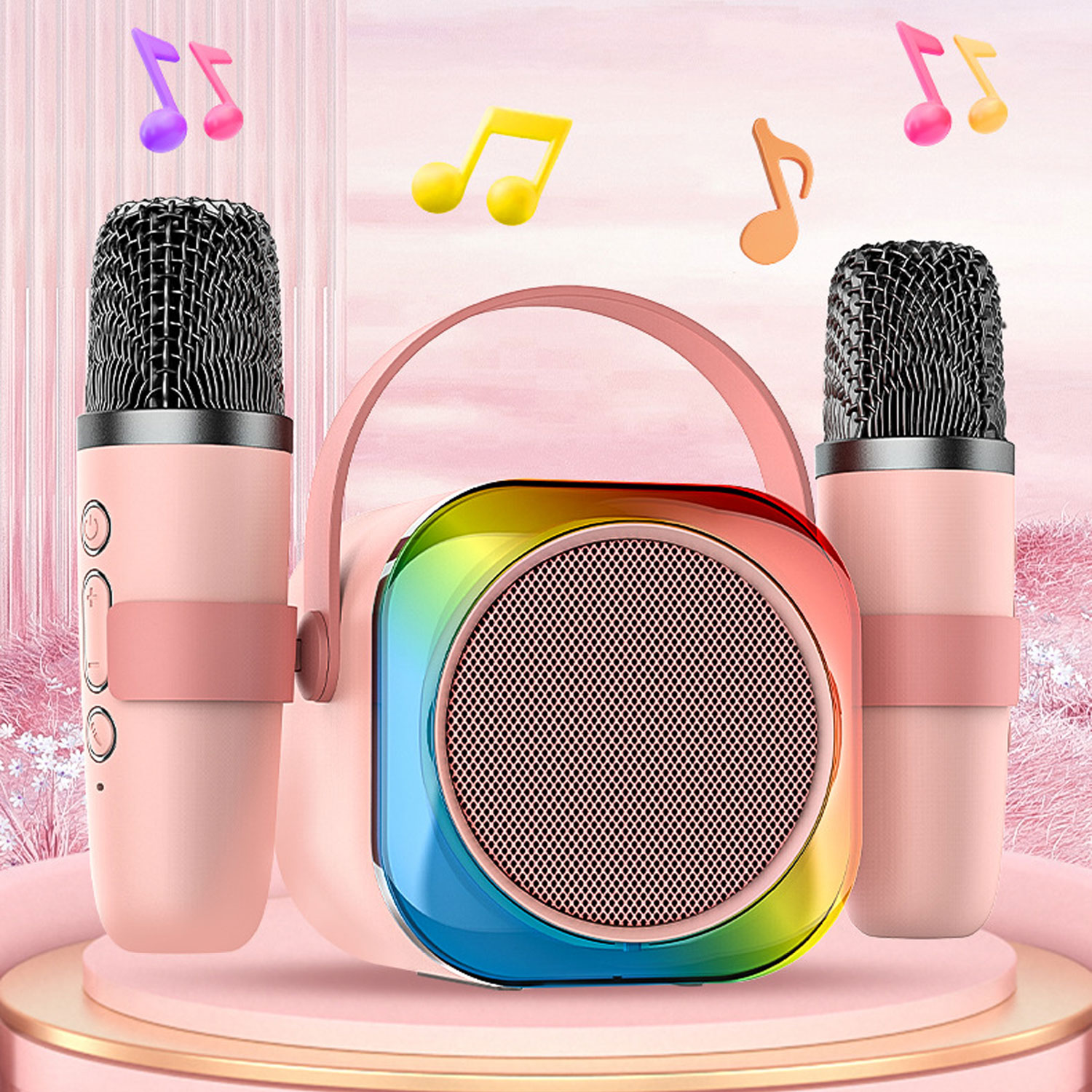 儿童卡拉ok蓝牙音响小型无线话筒