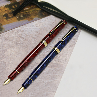 直邮日本大西制作所墨水笔平顶冠钢笔赛璐璐醋酸手工打磨制作送礼