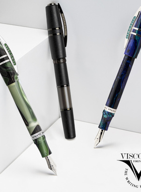 直邮意大利VISCONTI维斯康帝钢笔智人homo墨水笔18k限量888波浪感