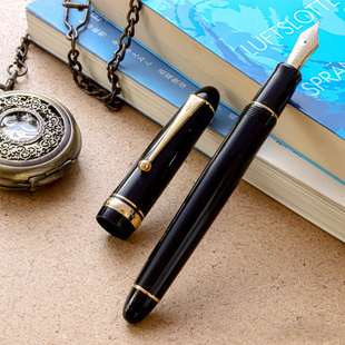 直邮百乐PILOT经典custom742钢笔14K黑杆金夹商务办公送礼