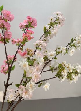 ins仿真花樱花假花家居客厅摆件落地插花婚礼装饰花摄影拍摄假花