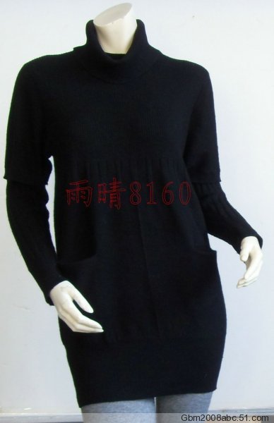 加厚女式中长款羊毛绒裙毛衣宽松大码外套韩版打底羊毛衫套头