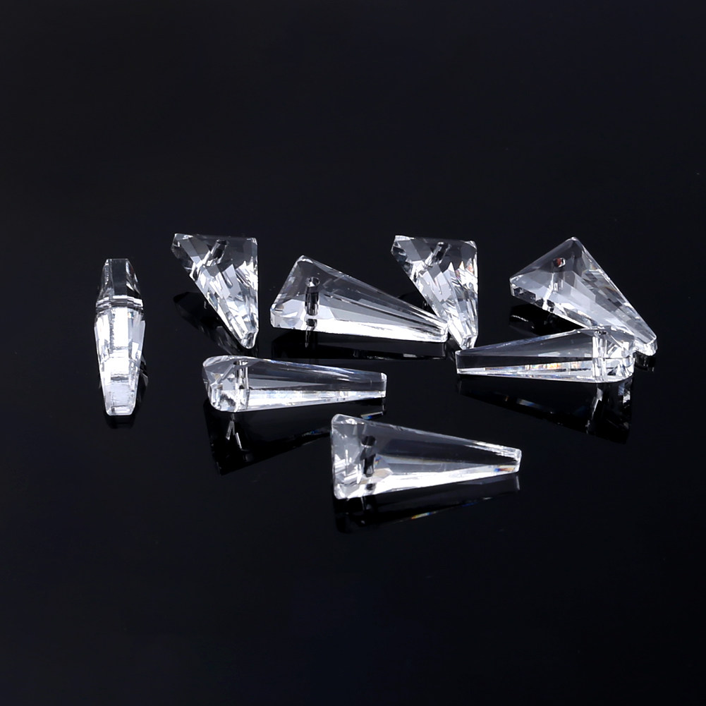 三角吊坠玻璃珠子切面玻璃棱镜珠