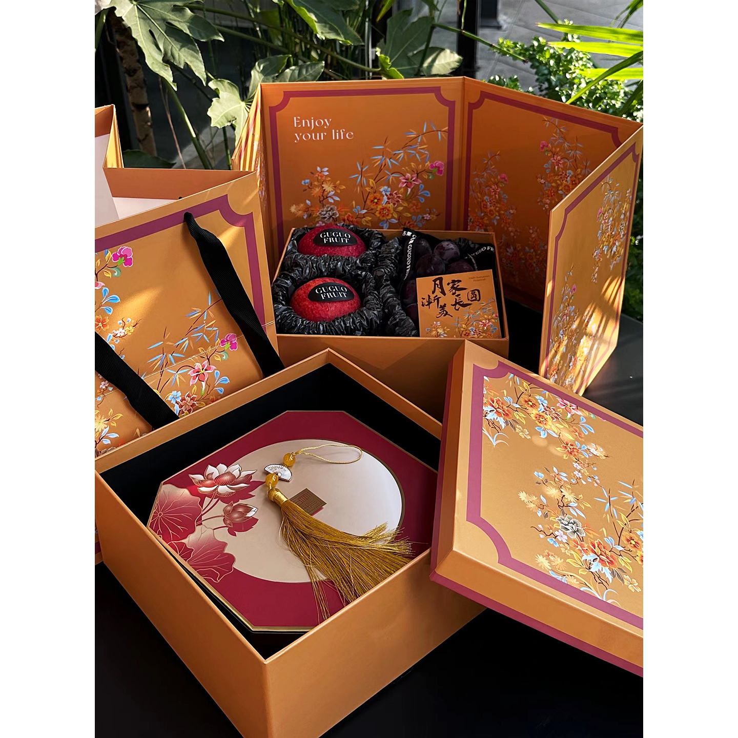 中秋节水果月饼双层包装盒