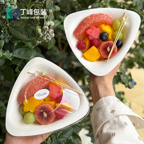 果切酸奶碗网红三角纸碗