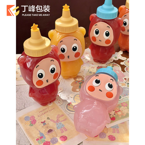 星星仔卡通果汁瓶一次性塑料杯