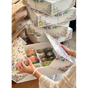 丁峰·花好月圆水果包装盒水果混搭分装托盘石榴葡萄通用手提礼盒