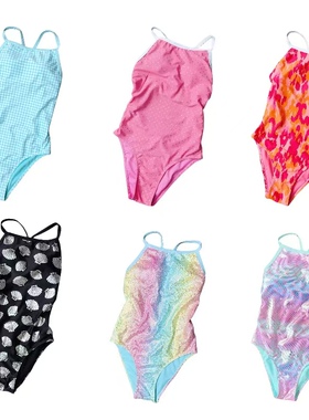 Amber出口单TY*高级感烫金女士双层竞技专业训练三角游泳衣带胸垫