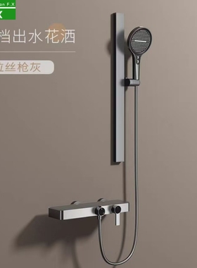 德国淋浴花洒套装全铜增压简易花洒分体式浴室卫生间冷热花洒整套