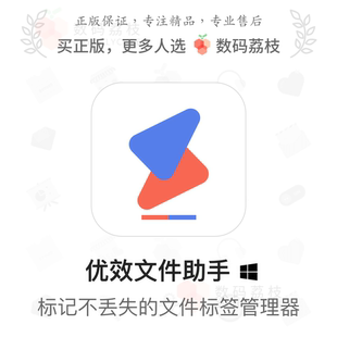 永久授权 优效文件助手智能模糊搜索标签化管理正版 Win 荔枝 数码