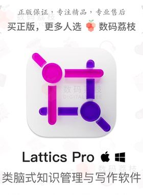 数码荔枝| Lattics Pro[Mac/Win]类脑结构卡片式知识管理笔记工具