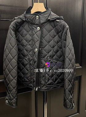 SZLARY折扣店 HUMBIE菱形格纹棉服可拆卸连帽棉衣 外套女80709691