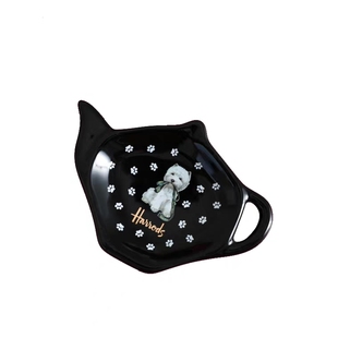 英国哈罗斯出口harrods镀外贸陶瓷碟茶包碟白碟陶瓷碟盘子小碟子