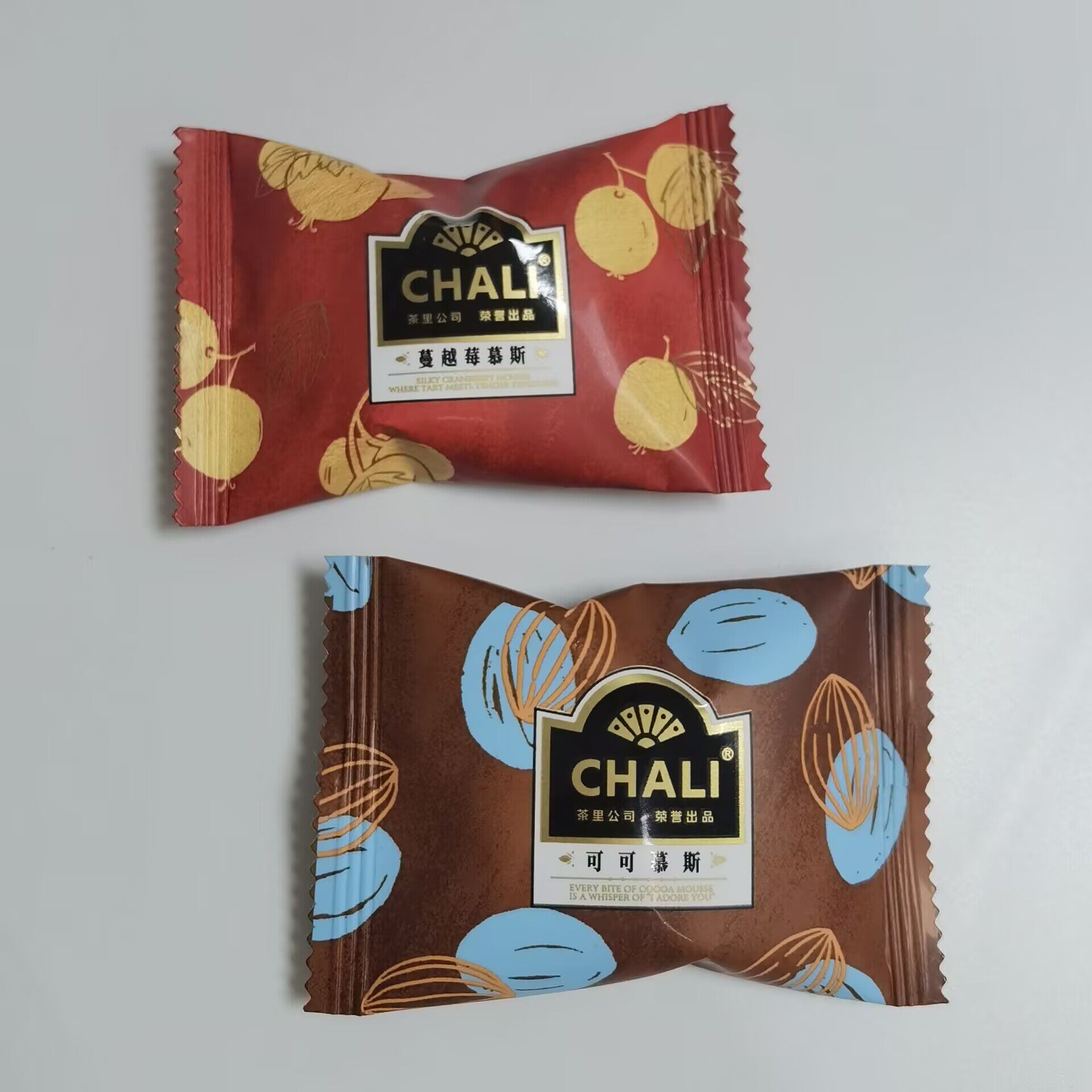 茶果CHALI蔓越莓慕斯可可慕斯散装称重结婚喜糖休闲零食