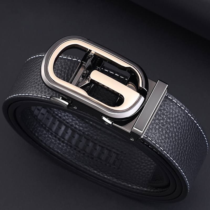 男士牛皮合金时尚腰带