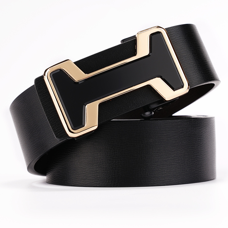 男士牛皮合金时尚腰带