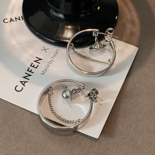 CANFEN小众设计感独特西太后耳坠