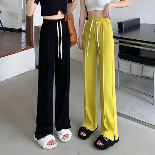女裤宽松西裤高腰休闲运动裤
