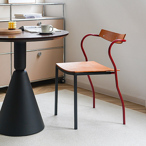 北欧中古餐椅实木靠背椅设计师款