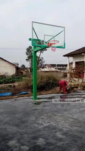 加强型埋方管篮球架钢化玻璃