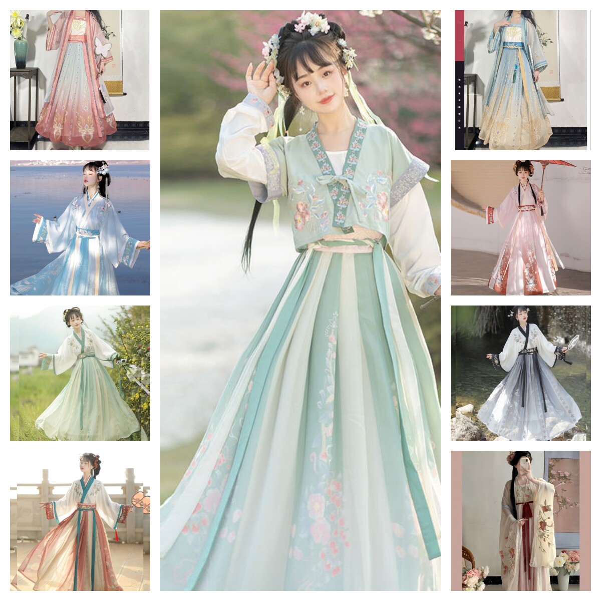 出租|汉服中国风正品礼服女士刺汉服套装