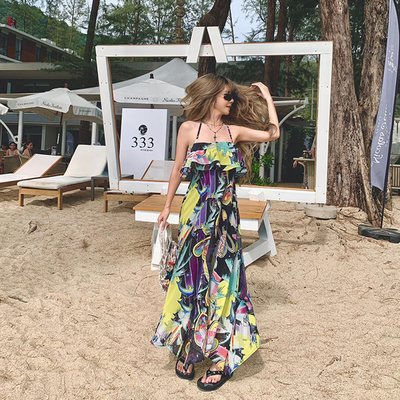 【2件85折3件75折】2026新款夏季度假风裙子女装吊带连衣裙