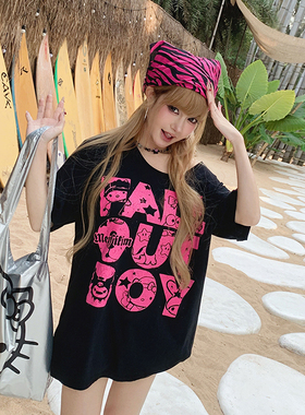 【1件85折2件8折3件75折】 短袖女装t恤2025新款宽松ootd穿搭上衣