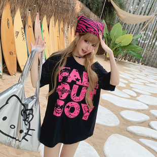 t恤2025新款 女装 短袖 宽松ootd穿搭上衣 1件85折2件8折3件75折