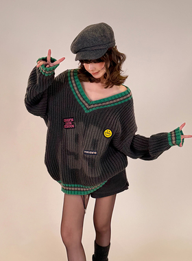 初代美希MEYSIKIM2025新款可外穿内搭中弹韩系宽松套头毛衣冬季女