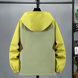 2026春秋季新款连帽撞色拼接夹克外套男宽松休闲百搭1JK8066-P48，男装夹克，电商A076