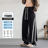 2025新款条纹卫裤男春秋季宽松直筒裤潮流百搭长裤CK2578-特P39，男装休闲裤，电商A076