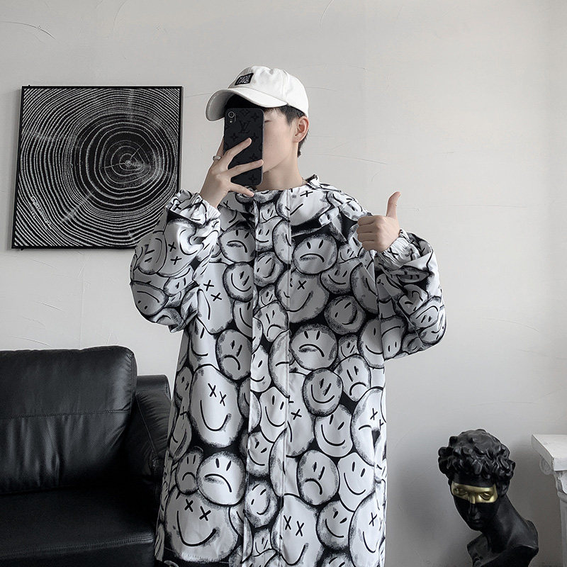 情侣款外套男女秋季中性风宽松港风模特夹克风衣3J图片