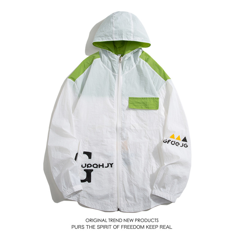 夏季工装外套男超薄冰丝防紫外线情侣防晒衣服白底图1FS19602-P30图片