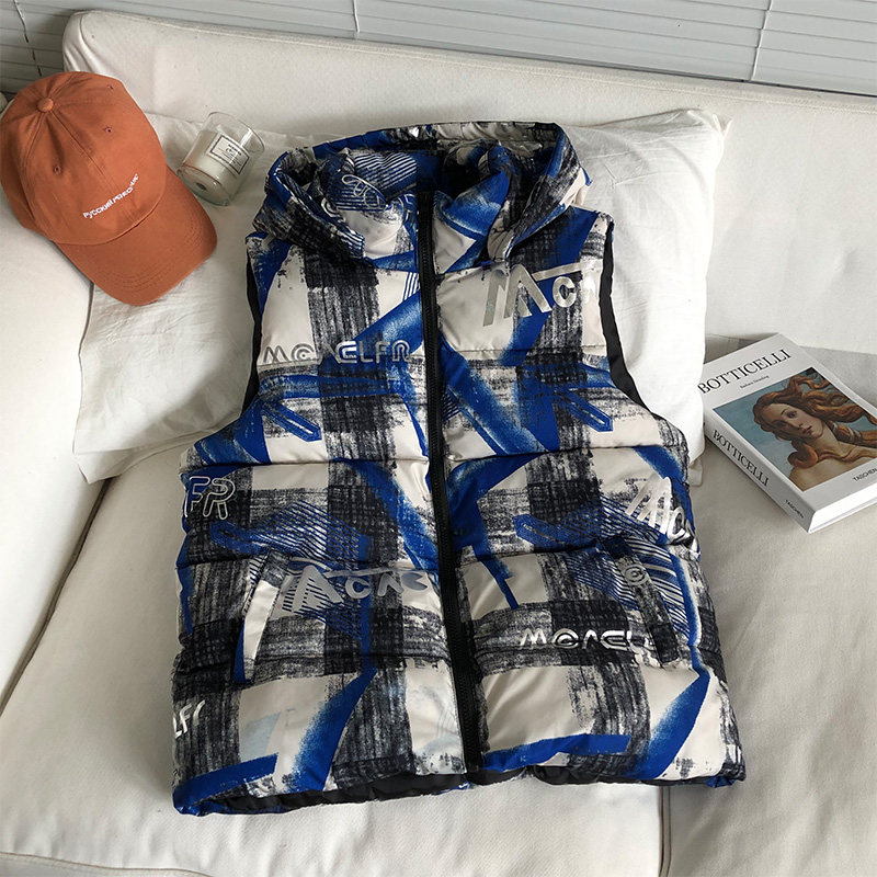 马甲男女港风中性风羽绒棉情侣马夹棉衣港风摆拍5MJ1033,男装背心/马甲,电商A076