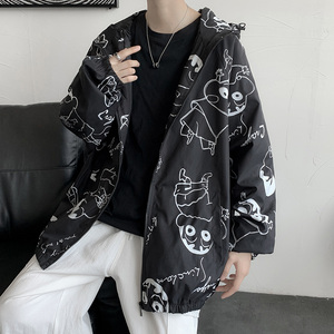 卡通蜡笔小新情侣款外套男女秋季中性风夹克风衣模特15J图片