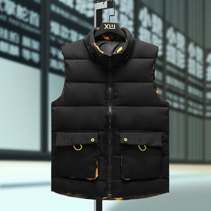 马甲男女双面穿中性风羽绒棉情侣马夹棉衣挂拍4MJ671