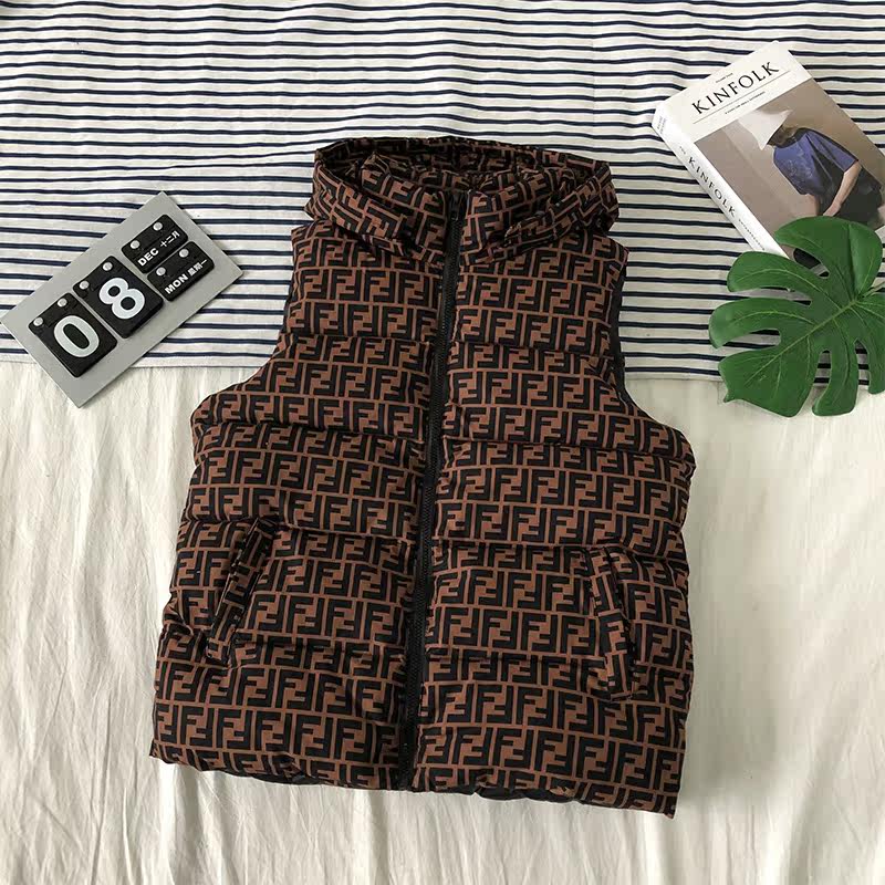 马甲男女港风中性风羽绒棉情侣马夹棉衣港风摆拍10MJ1032，男装背心/马甲，电商A076