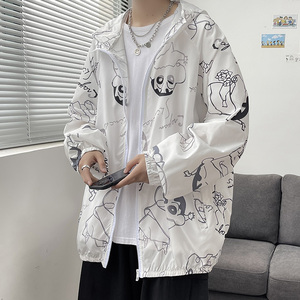 卡通蜡笔小新情侣款外套男女秋季中性风夹克风衣模特8J图片