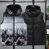 2025秋冬新款两面穿马甲青少年学生保暖坎肩外套MJ8885-特P52，男装背心/马甲，电商A076