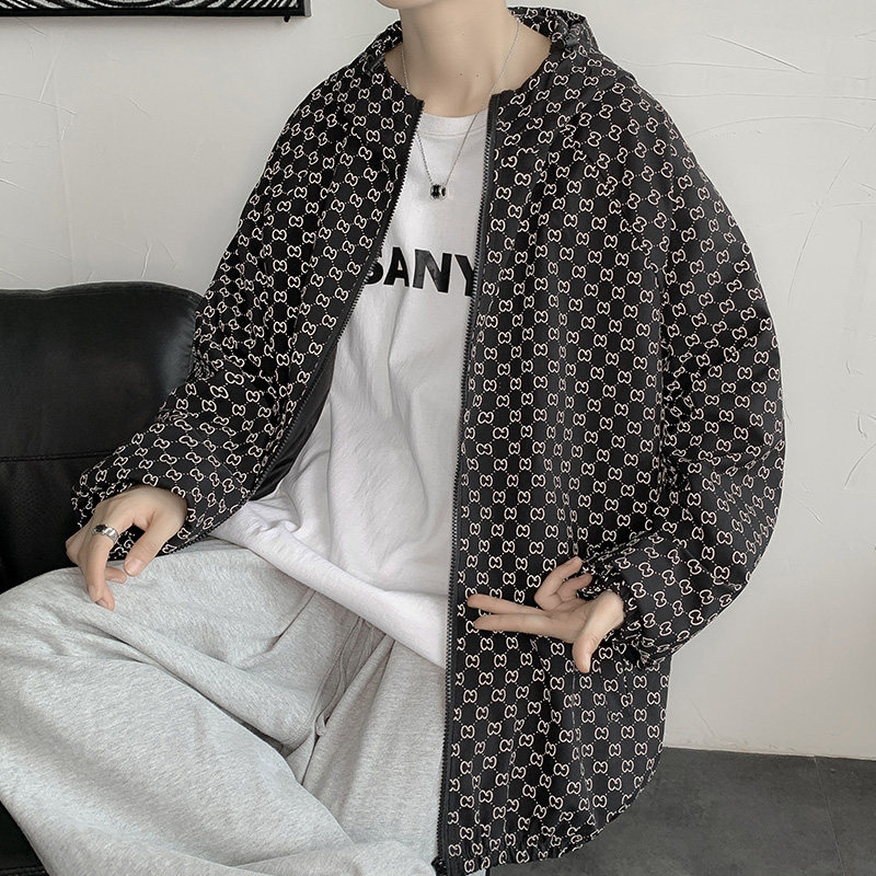 反光夜光情侣款外套男女秋季中性风夹克港风模特2J,男装夹克,电商A076