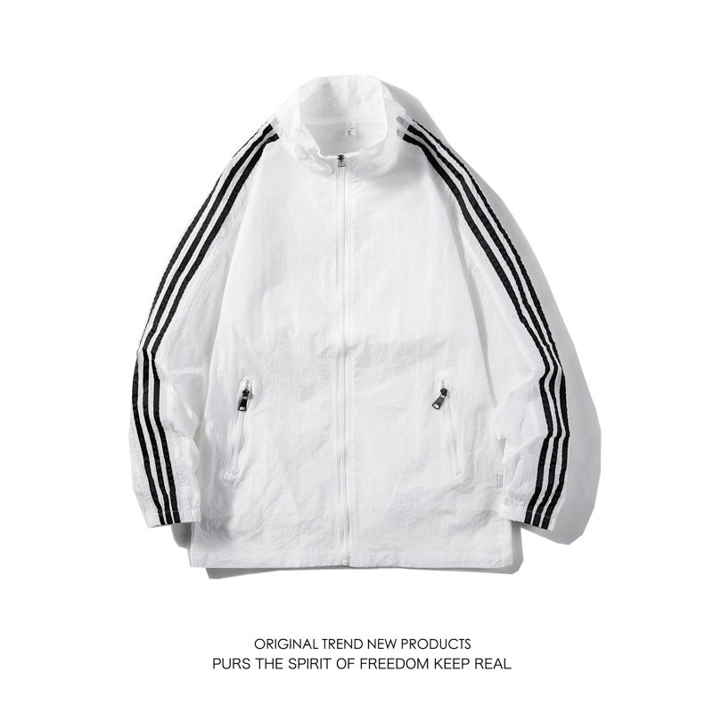 运动外套男夏季超薄透气大码宽松情侣防晒衣服白底图2FS2031-P35,男装夹克,电商A076