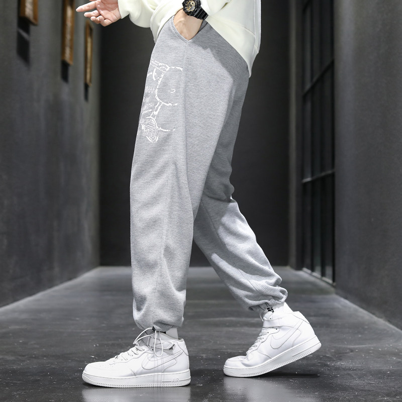 休闲裤卫裤情侣男女秋季九分裤子束脚运动裤长裤13CK2116-P40图片