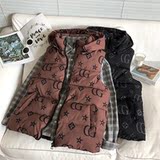 马甲男女港风中性风羽绒棉情侣马夹棉衣港风摆拍10MJ1036，男装背心/马甲，电商A076