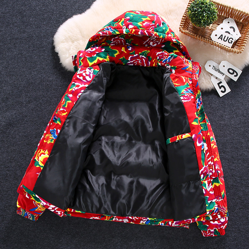 东北大花棉袄男女潮牡丹花棉衣冬季加厚连帽棉服MY166-特P75,男装棉衣,电商A076