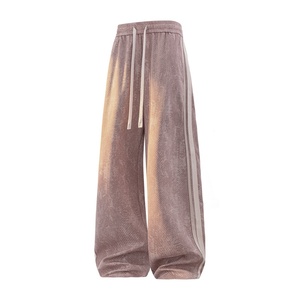 美式风扎染阔腿裤男宽松垂感直筒休闲长裤潮牌运动裤CK2507K特P42，女装休闲裤，电商A076