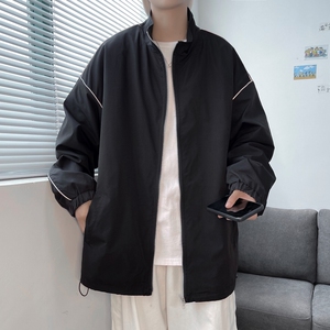 秋冬季夹克衣服外套男女港风反光夜光外套立领37J